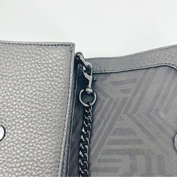 Rebecca Minkoff Stargazing Studded Crossbody Clutch Black Leather - Picture 9 of 10